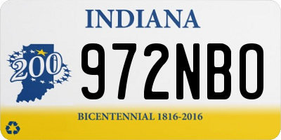 IN license plate 972NBO