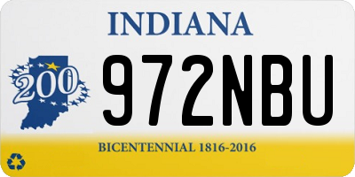 IN license plate 972NBU