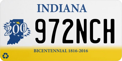 IN license plate 972NCH