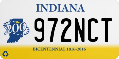 IN license plate 972NCT