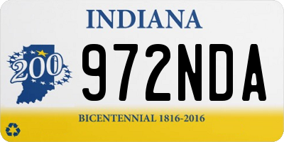 IN license plate 972NDA