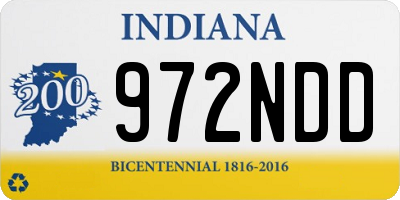 IN license plate 972NDD