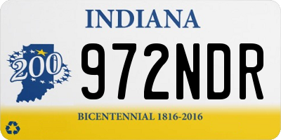 IN license plate 972NDR