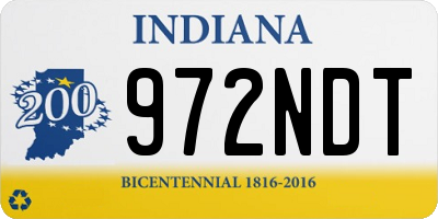 IN license plate 972NDT
