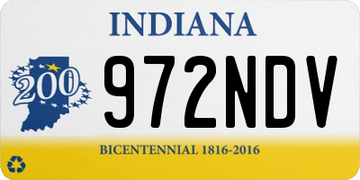 IN license plate 972NDV