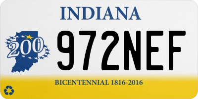 IN license plate 972NEF