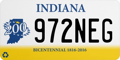 IN license plate 972NEG