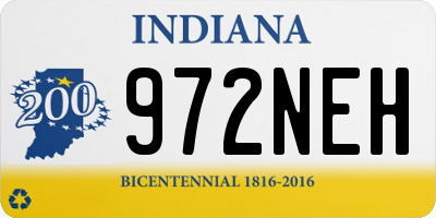 IN license plate 972NEH