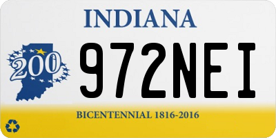 IN license plate 972NEI
