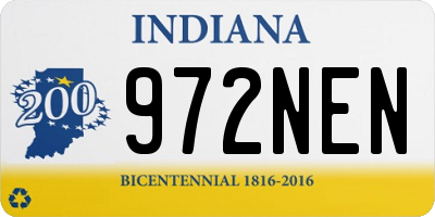 IN license plate 972NEN