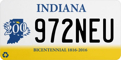 IN license plate 972NEU