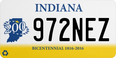 IN license plate 972NEZ