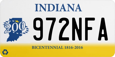 IN license plate 972NFA