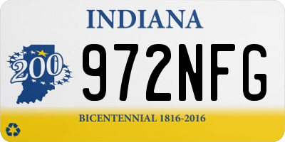 IN license plate 972NFG