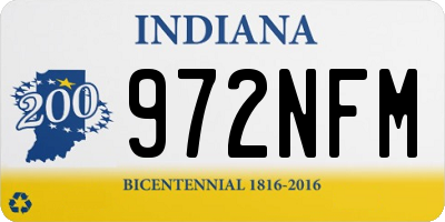 IN license plate 972NFM