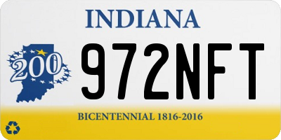 IN license plate 972NFT