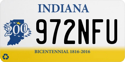 IN license plate 972NFU