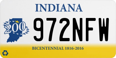 IN license plate 972NFW
