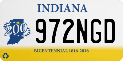 IN license plate 972NGD