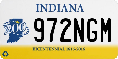 IN license plate 972NGM