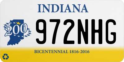 IN license plate 972NHG