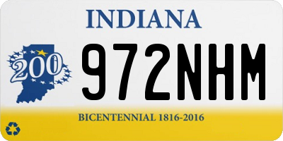 IN license plate 972NHM