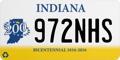 IN license plate 972NHS