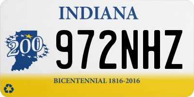 IN license plate 972NHZ