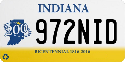IN license plate 972NID