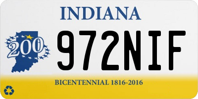 IN license plate 972NIF