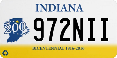 IN license plate 972NII