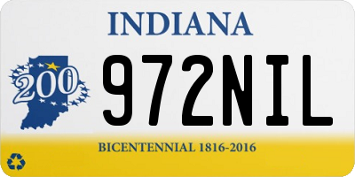 IN license plate 972NIL