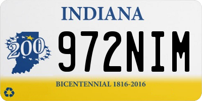 IN license plate 972NIM
