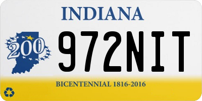 IN license plate 972NIT
