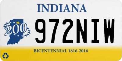 IN license plate 972NIW