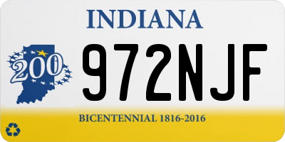 IN license plate 972NJF