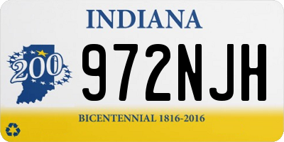 IN license plate 972NJH