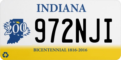 IN license plate 972NJI