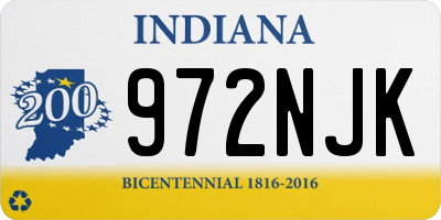 IN license plate 972NJK