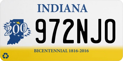 IN license plate 972NJO