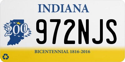 IN license plate 972NJS