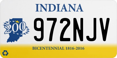IN license plate 972NJV