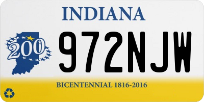 IN license plate 972NJW