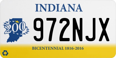 IN license plate 972NJX