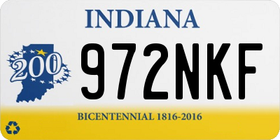IN license plate 972NKF