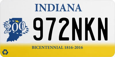IN license plate 972NKN