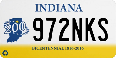 IN license plate 972NKS