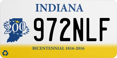 IN license plate 972NLF