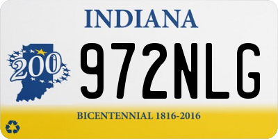 IN license plate 972NLG