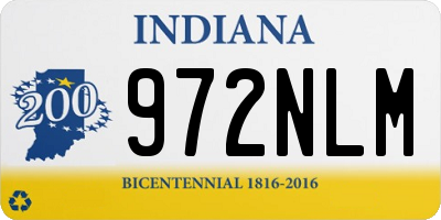 IN license plate 972NLM